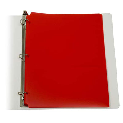 Poly Folder - Red 3 Hole Punched