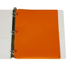 Poly Folder - Orange 3 Hole Punched