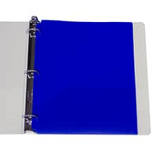 Poly Folder - Blue 3 Hole Punched