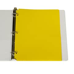 Poly Folder - Yellow 3 Hole Punched