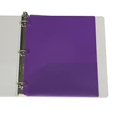 Poly Folder - Purple 3 Hole Punched