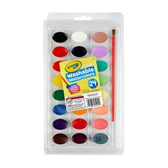 Crayola Watercolor Paint - 24ct With 1 Paint Brush