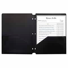 Poly Folder - Black With Prongs