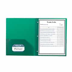 Poly Folder - Green With Prongs