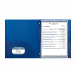 Poly Folder - Blue With Prongs
