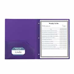 Poly Folder - Purple With Prongs