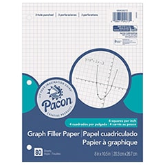 Quad Ruled Filler Paper 100ct