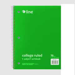 Spiral Bound Notebook - Green College Ruled