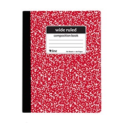 Composition Notebook – Red Wide Ruled