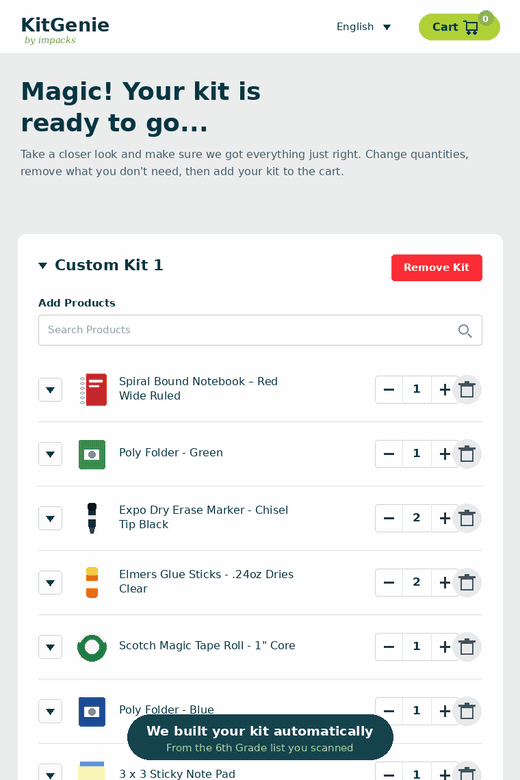 Step 3 - Confirm and add to cart